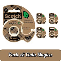 Pack x5 Cinta Scotch Mágica Greener 19MM X 15.2M